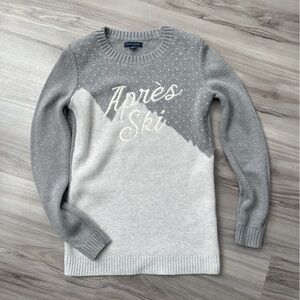 Tommy Hilfiger Gray and White Après Ski Sweater